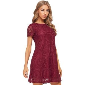 Romwe Floral Lace Dress